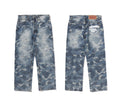 A BATHING APE SOLID CAMO JACQUARD DENIM PANTS