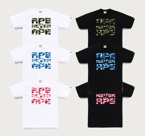 A BATHING APE ABC CAMO ASNKA TEE