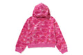 A BATHING APE Ladies' COLOR CAMO APE HEAD SEQUIN CROPPED FULL ZIP HOODIE