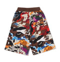 A BATHING APE BAPE KIDS HYBRID CAMO ONE POINT SHORTS