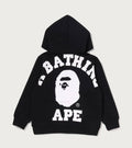 A BATHING APE BAPE KIDS BIG COLLEGE ZIP HOODIE