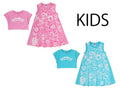 A BATHING APE BAPE KIDS MILO ALL SAFARI TEE & DRESS SET