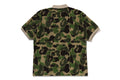 A BATHING APE ABC CAMO PILE JACQUARD RELAXED FIT POLO SHIRT