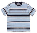 A BATHING APE APE HEAD ONE POINT POCKET RELAXED FIT STRIPE TEE