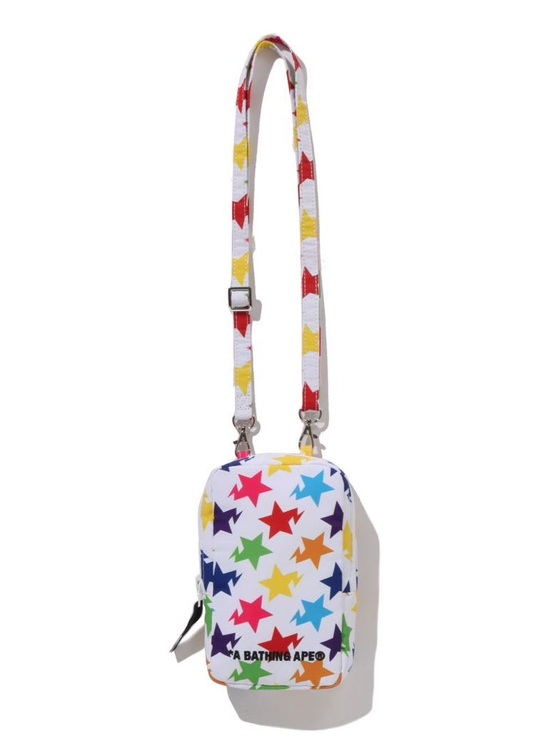 A BATHING APE STA PATTERN PHONE SHOULDER BAG