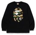 A BATHING APE 1ST CAMO BIG APE HEAD L/S TEE