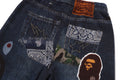 A BATHING APE BAPE KIDS BABY MILO FRIENDS DENIM SWEAT PANTS