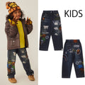 A BATHING APE BAPE KIDS BABY MILO FRIENDS DENIM SWEAT PANTS