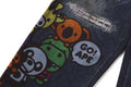 A BATHING APE BAPE KIDS BABY MILO FRIENDS DENIM SWEAT PANTS