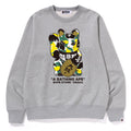A BATHING APE BAPE STORE OSAKA MANEKINEKO CREWNECK SWEAT SHIRT OSAKA LIMITED
