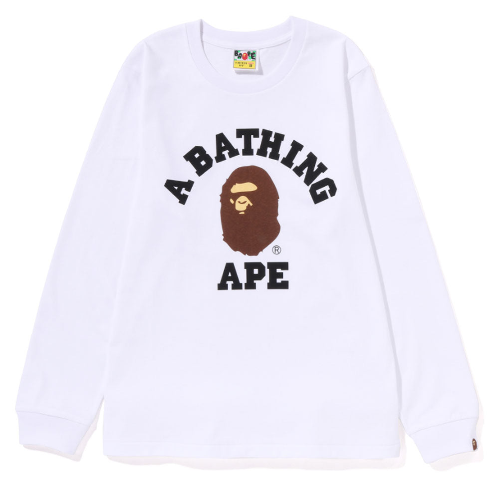 A BATHING APE Ladies' PIGMENT COLLEGE L/S TEE – happyjagabee store