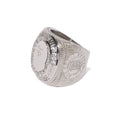 A BATHING APE RHINESTONE COLLEGE RING