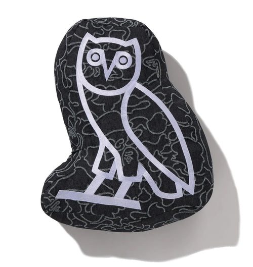 A BATHING APE BAPE x OVO NEON 1ST CAMO JACQUARD DENIM CUSHION