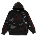 A BATHING APE ALLOVER PRINT RELAXED FIT PULLOVER HOODIE