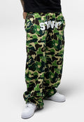 A BATHING APE BAPE x SPOTIFY BY CENTRAL CEE CAMO RELAXED FIT SWEAT PANTS