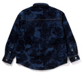 A BATHING APE FLORAL CAMO JACQUARD 13oz DENIM L/S SHIRTS