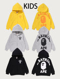 A BATHING APE BAPE KIDS BIG COLLEGE ZIP HOODIE