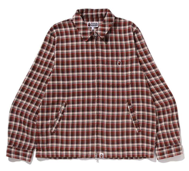 A BATHING APE BAPE CHECK ZIP SHIRT - happyjagabee store