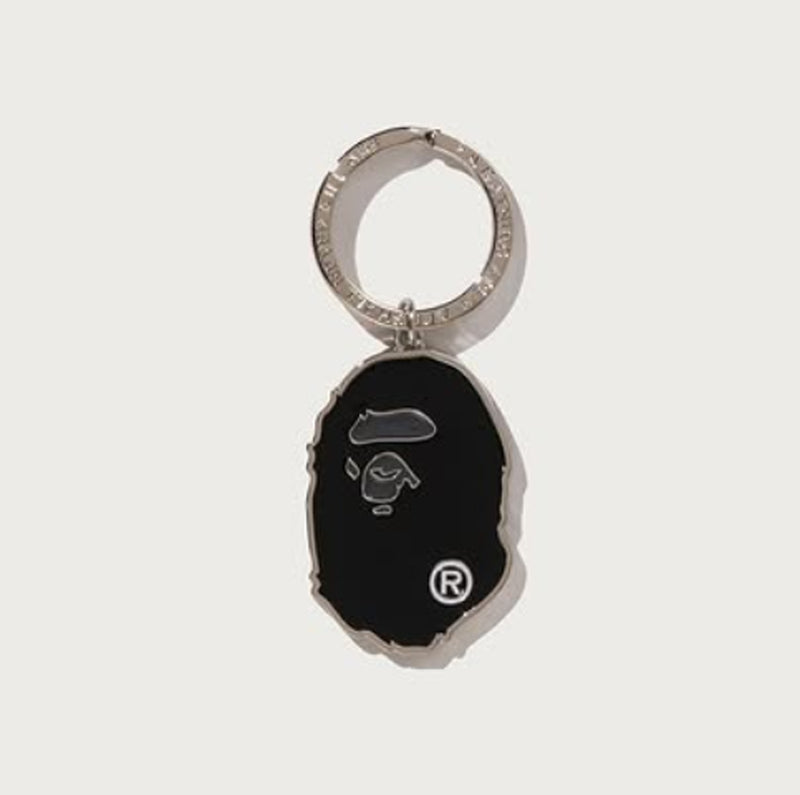 A BATHING APE APE HEAD METAL KEYCHAIN