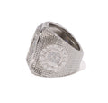 A BATHING APE RHINESTONE COLLEGE RING