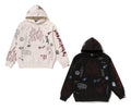 A BATHING APE ALLOVER PRINT RELAXED FIT PULLOVER HOODIE