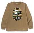 A BATHING APE 1ST CAMO BIG APE HEAD L/S TEE