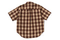 A BATHING APE OMBRE CHECK RELAXED FIT SS SHIRT