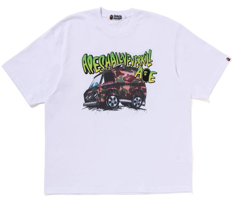 A BATHING APE BAPE CAR GRAPHIC TEE