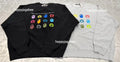 A BATHING APE HEAVY WASHED MULTI LOGO RELAXED FIT CREWNECK SWEAT SHIRT