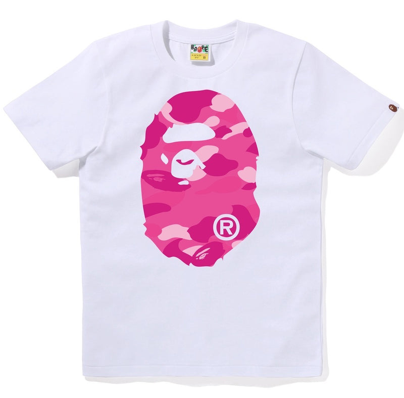 A BATHING APE Ladies' COLOR CAMO BIG APE HEAD TEE