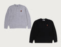 A BATHING APE ONE POINT CABLE KNIT CREWNECK SWEAT SHIRT
