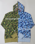 A BATHING APE ABC CAMO SEPARATE SHARK FULL ZIP HOODIE