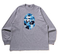 A BATHING APE ABC CAMO APE HEAD RELAXED FIT L/S TEE