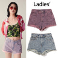 A BATHING APE Ladies' LINE CAMO DENIM SHORTS - happyjagabee store