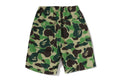 A BATHING APE BAPE KIDS ABC CAMO APE HEAD ONE POINT BEACH SHORTS
