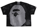 A BATHING APE WATER PRINT APE HEAD MESH RELAXED FIT TEE