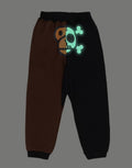 A BATHING APE BAPE KIDS BABY MILO SKULL GLOW IN THE DARK SWEAT JOGGER PANTS