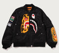 A BATHING APE TIGER SHARK BOMBER JACKET