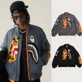 A BATHING APE TIGER SHARK BOMBER JACKET