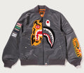 A BATHING APE TIGER SHARK BOMBER JACKET