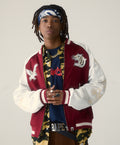 A BATHING APE 1ST CAMO REVERSIBLE STA QUILTED SOUVERNIR JACKET