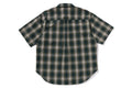 A BATHING APE OMBRE CHECK RELAXED FIT SS SHIRT