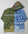 A BATHING APE ABC CAMO SEPARATE SHARK FULL ZIP HOODIE