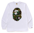 A BATHING APE 1ST CAMO BIG APE HEAD L/S TEE