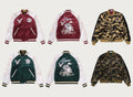 A BATHING APE 1ST CAMO REVERSIBLE STA QUILTED SOUVERNIR JACKET