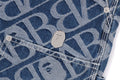 A BATHING APE METAL ONE POINT DOUBLE KNEE DENIM WORK PANTS