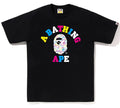 A BATHING APE NEON CAMO COLLEGE TEE