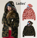 A BATHING APE Ladies' 1ST CAMO CROCHET SHARK FULL ZIP HOODIE