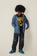 A BATHING APE BAPE KIDS APE HEAD 10OZ STRETCH DENIM PANTS