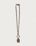 A BATHING APE BAPE BLACK ITEM #3 MAD FACE PENDANT WITH BAPESTA NECKLACE